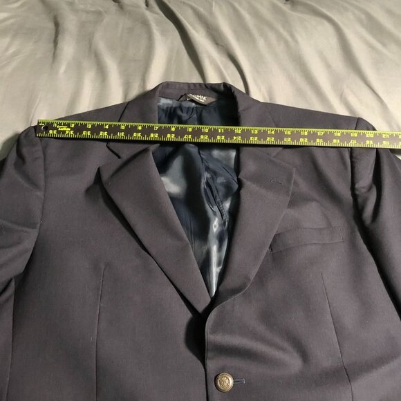 Jos. A. Bank Mens Blazer Jacket 42R Navy Wool Blend Classic Fit Double Button - Picture 10 of 16